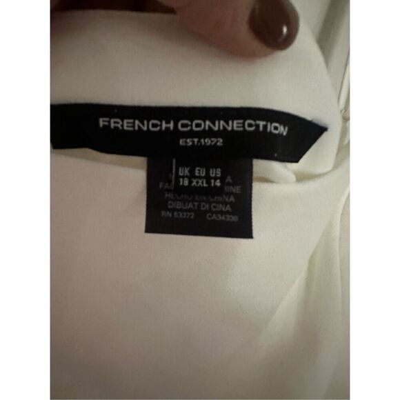 NWT French Connection White Whisper Back-Cutout Dress. Size 14 - Picture 14 of 14